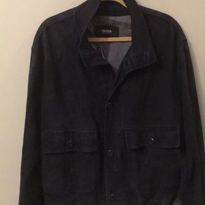 Men's BOSS suede bomber jacket